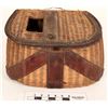 Antique Leather-Wicker Fisherman's Basket [125182]