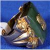 Image 3 : Jade and Gold Nugget Ring [133845]
