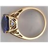 Image 2 : Blue Checkerboard Cushion Cut Ring [137759]