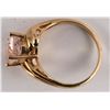 Image 2 : Oval Ice Pink Topaz Gold Ring [137765]