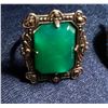 Image 2 : Vintage Silver Jewelry Group with Marcasite Pin and Green Ring [116175]