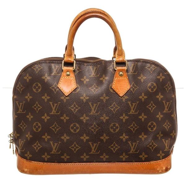 Louis Vuitton Brown Alma MM Satchel Bag