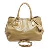 Image 4 : Prada Beige Patent Leather Expandable Two-Way Shoulder Bag