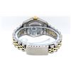 Image 7 : Rolex Ladies 2T MOP Emerald & Ruby Diamond Oyster Perpetual Datejust Wriswatch