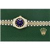 Image 4 : Rolex Ladies 2 Tone Blue Vignette VS Diamond Oyster Perpetual Datejust Wristwatc