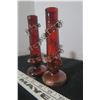 Image 2 : Pair Cranberry Vases