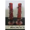 Image 4 : Pair Cranberry Vases