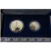 Image 4 : 1986 Silver Dollar and Half Dollar .86 Troy Ounce .900 Silver in Blue Velvet