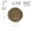 Image 2 : 1865 US 2 Cent Coin All