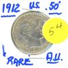 Image 1 : 1912 US 50 Cent Coin ALL
