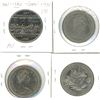 Image 2 : 4 Canadian Nickle Dollars 1970,73, 75, 1982 AU