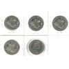 Image 2 : 5 Canadian Nickle Dollars All 1970 (Manitoba) Unc/AU