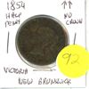 Image 1 : 1854 Half Penny "Victoria" New Brunswick