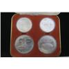 Image 2 : 4 1976 Olympic Comemorative Coins 2 - $5, 2 - $10 Sterling Silver
