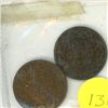 Image 1 : 1892 & 1888 Canadian Large Cents