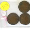 Image 1 : 2 1919 and 1 1920 Canadian Large Cents