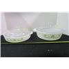 Image 1 : 2 White with Green Flowers Dishes With