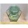 Image 2 : LARGE GREEN GLASS COOKIE JAR
