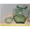 Image 3 : LARGE GREEN GLASS COOKIE JAR