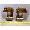 Image 1 : SET OF ELECTRIC LAMPS THAT LOOK LIKE COAL OIL LAMPS