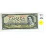 Image 1 : 1954 Bank of Canada Twenty Dollar  "DEVIL'S FACE"
