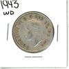 Image 1 : 1943 WD Canadian Silver Fifty Cent Coin