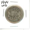 Image 1 : 1944 WD Canadian Silver Fifty Cent Coin