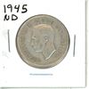 Image 1 : 1945 ND Canadian Silver Fifty Cent Coin
