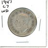 Image 1 : 1947 C7 WD Canadian Silver Fifty Cent Coin