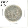 Image 1 : 1950 P Des Canadian Silver Fifty Cent Coin