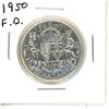 Image 1 : 1950 F Des Canadian Silver Fifty Cent Coin