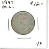 Image 1 : 1947 ML Canadian Silver Twenty Five Cent Coin
