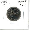 Image 1 : 1997 W Canadian  Twenty Five Cent Coin
