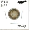 Image 1 : 1953 NSF Canadian Silver Ten Cent Coin