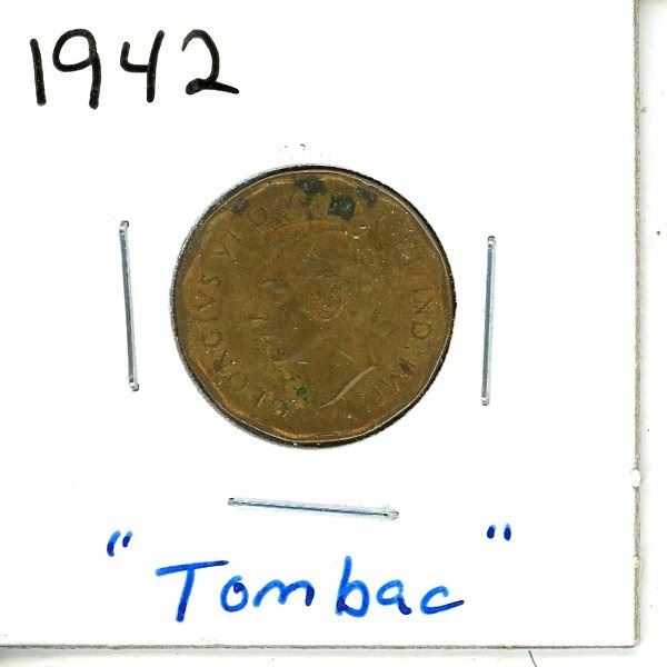 1942 Tombac Canadian Five cent Coins