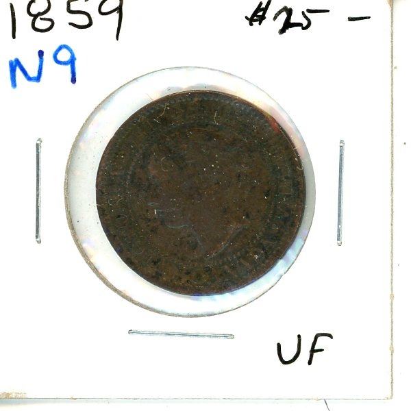 1859  N9 Canadian Large Cent