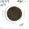 Image 1 : 1859  N9 Canadian Large Cent