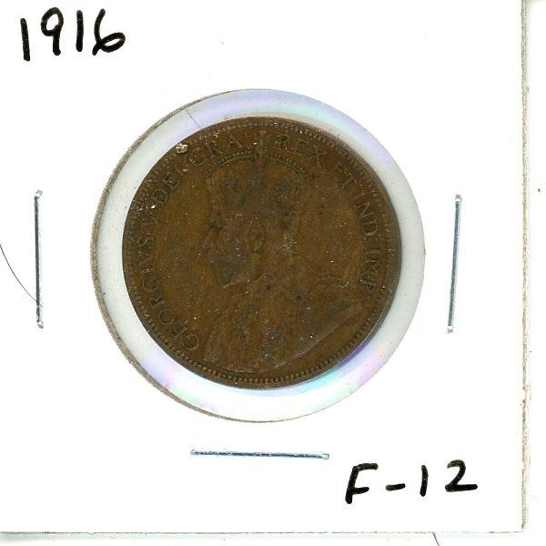 1916 Canadian Large Cent