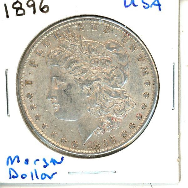 1896 USA Morgan Silver Dollar  .900 Silver