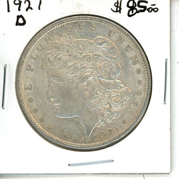1921D USA Morgan Silver Dollar  .900 Silver