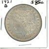 Image 1 : 1921D USA Morgan Silver Dollar  .900 Silver