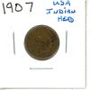 Image 1 : 1907 USA Indian Head One Cent