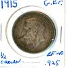 Image 1 : 1915 Great Britain 1/2 CROWN