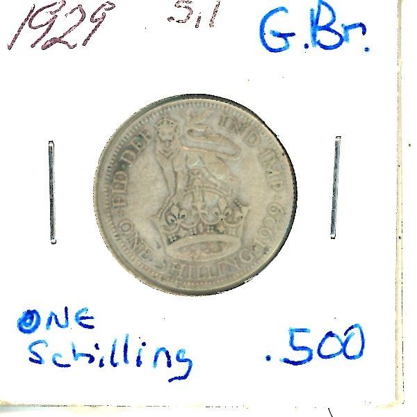 1929 Great Britain Schilling