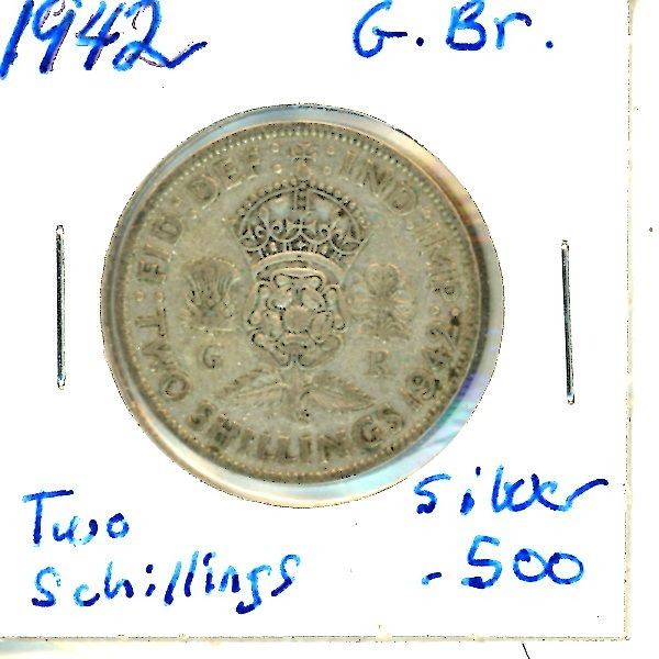 1942 Great Britain Two Schilling