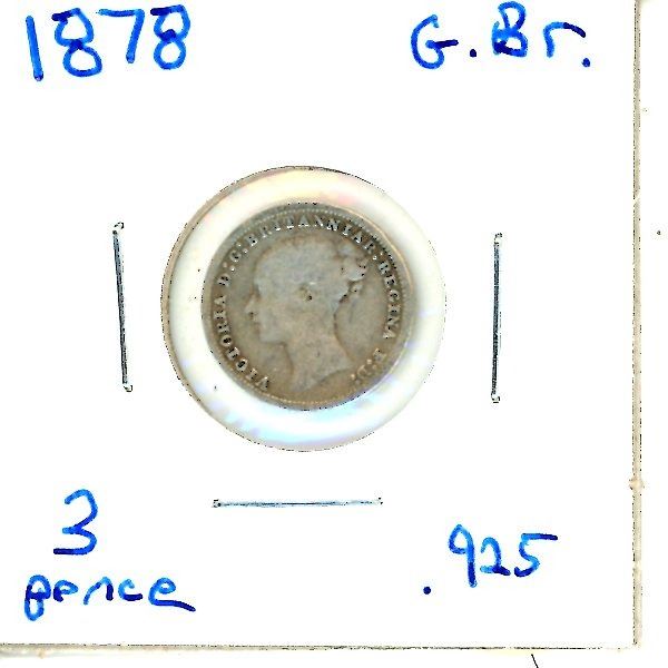 1878 Great Britain Three Pence
