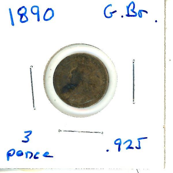 1890 Great Britain Three Pence