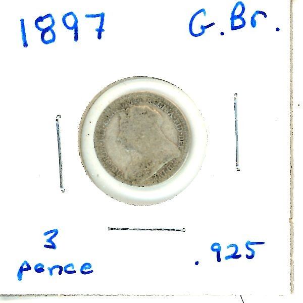 1897 Great Britain Three Pence