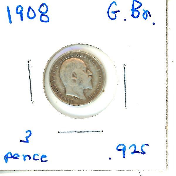 1908 Great Britain Three Pence