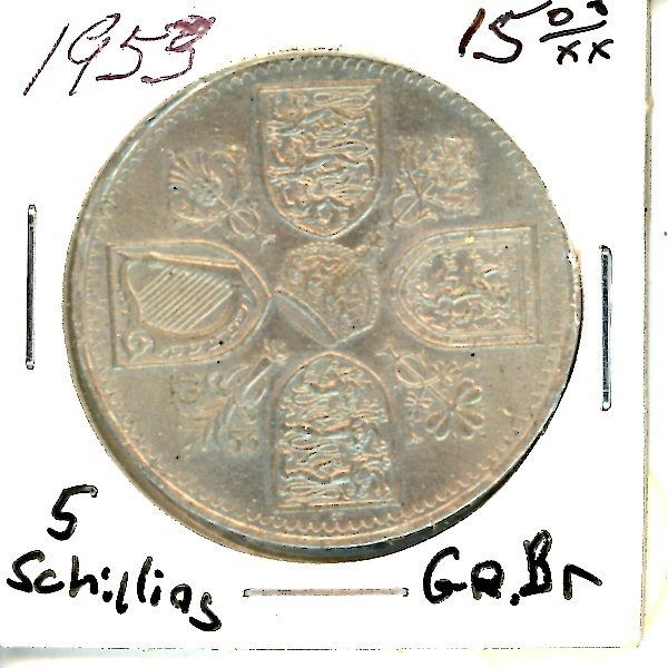 1953 Great Britain Commerative 5 Schillings